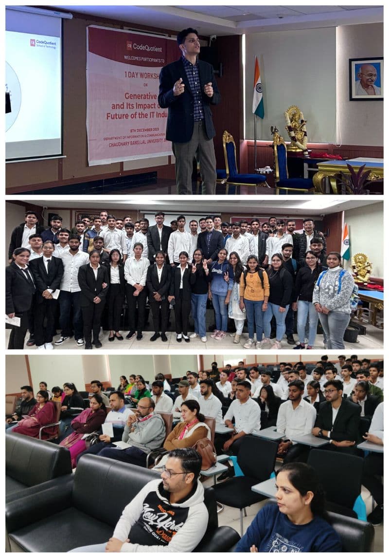 Generative AI workshop at Chaudhary Bansi Lal University, Bhiwani